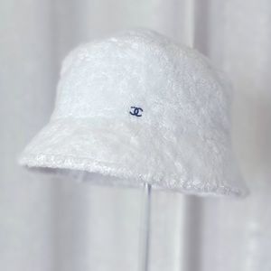 Chanel 100% authentic terry cloth bucket hat